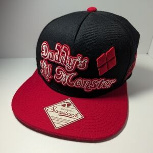 Daddy's Lil Monster Black and Red Snapback Hat